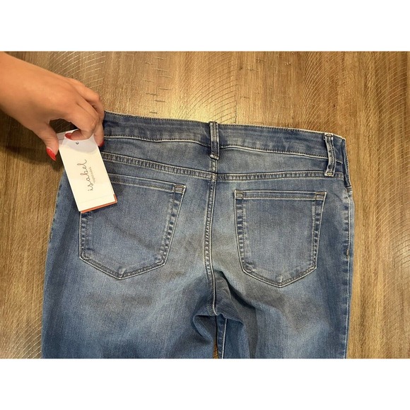 NWT Isabel Maternity By Ingrid & Isabel Skinny Jegging Jeans Blue Denim Size 8 - Picture 7 of 16